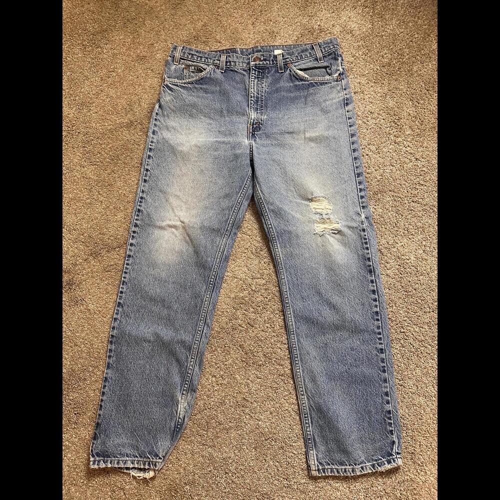 Vintage Levis Jeans Mens Orange Tab Size: 38x30